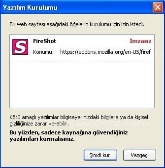 Fireshot Kullanımı