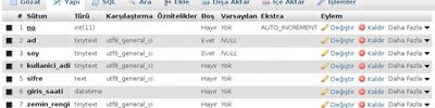 Basit Bir Veritabanı Kullanılarak Hazırlanmış Giriş (Login) Sayfası